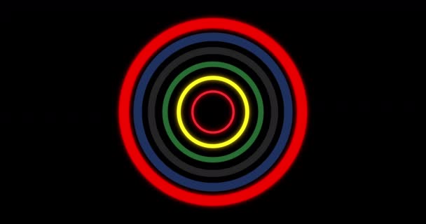 Spiral Elliptisk Geometrisk Jämn Cirkel Rörelse Grafik Juneteenth Färger Frihetsdagen — Stockvideo