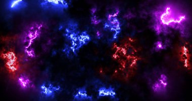 Karanlık 3d döngü-mümkün uzay arkaplan renkli uzay galaksisi bulutları yıldız hareketli, kamera hareketli bulutlar. Gizemli sonsuz nebula takımyıldızı kozmik evren yabancı hayal gücü.