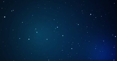 Parıldayan yıldızların arka planına sahip 2D uzay arkaplanı ve hareket eden nebula bulutu. Parlayan yıldızlı Samanyolu galaksisi evreni kozmostaki yıldızlarla parlayan astroloji alanı..