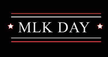 Martin Luther King Day, MLK Day arkaplan pankartı. Martin Luther King Jr. 'ın ABD FLAG' lı anma günü posteri. Medeni haklar, eşitlik ve sosyal adalet kavramı. 15 Ocak.