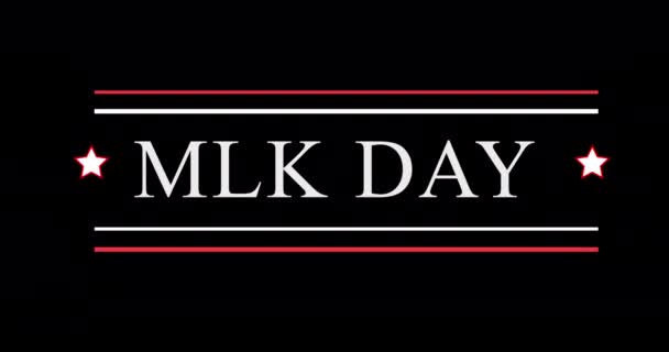 Martin Luther King Day Mlk Day Háttéranimáció Martin Luther King — Stock videók