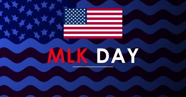 Martin Luther King Day Mlk Day Viert Burgerrechten Banner Dag — Stockvideo