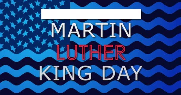Martin Luther King Day Mlk Day Ile Abd Pankartıyla Vatandaşlık — Stok video