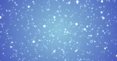 Zarif, basit, çekici, mutlu, bayram sezonu geçmişi 4K. Parçacık bokeh parlak parlak parlak beyaz daireler ekran lüks arka planına doğru uçuyor. Kusursuz döngü UHD.