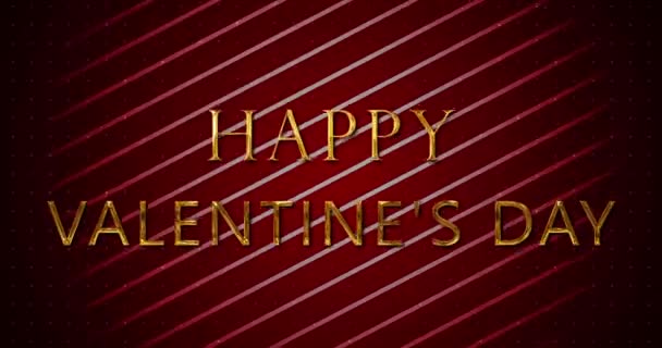 Buon San Valentino Febbraio Oro Tipografico Luccicante Scintillante Sorpresa Flirtare — Video Stock