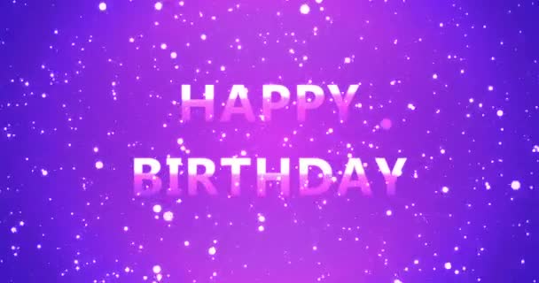 Wishing You Happy Birthday Simple Elegant Trendy Background Typographic Birth — Stock Video