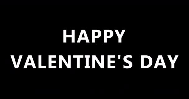 Feliz Dia Dos Namorados Tipográfico Fresco Afetuoso Fundo Apaixonado Amor — Vídeo de Stock