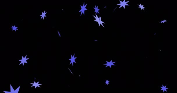 Geanimeerde Schattige Schattige Confetti Sterren Vallen Lus Beweging Grafisch Actief — Stockvideo