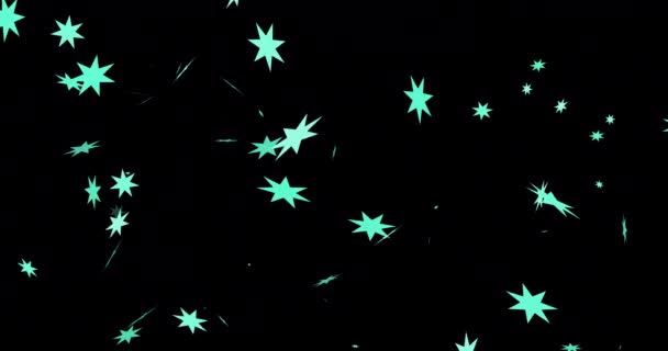 Vertical Bonito Adorável Confetti Estrelas Caindo Loop Movimento Ativo Gráfico — Vídeo de Stock