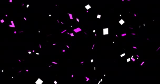 Confetti Vallende Partij Popper Explosie Motion Grafisch Ideaal Voor Afstuderen — Stockvideo
