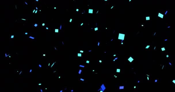Confetti Falling Party Popper Explosion Motion Graphic Birthday Anniversary Celebration — Stock Video