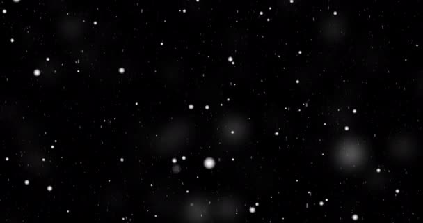 Ultrarealistische Surrealistische Sneeuwval Naadloze Lus Overlay Effect Sneeuwval Winter Beweging — Stockvideo