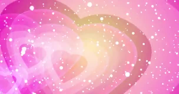 반짝이는 입자와 귀여운 Valentine의 덩어리를 기념일 허니문 열정적인 초대장을 로맨틱 — 비디오
