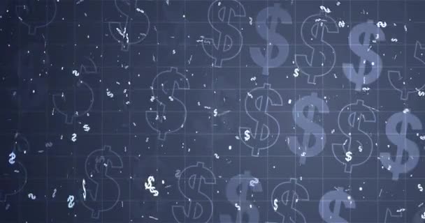 Долар Знак Валюти Форинт Внутрішні Опціони Торгівлі Фоном Фондовий Ринок — стокове відео