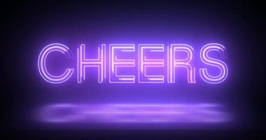 Neon Cheers tipografisi 4K 'deki animasyon çizgilerini taşıyor. Parlak retro tarzı tezahürat metin hareketi grafiği oluşturur. Yeni yılın zaferini kutlayan partiler arka planda varlık yaratır. Tebrikler Msg.