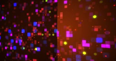 Havalı teknoloji dijital noktalar kare titreşen siber uzay ağ verisi bg 4K. Büyük veriler yapay zeka web 3 kavramsal algoritma hack hareketi 3d döngüsü. Banka para birimi finans videosu.