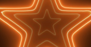 Ödül töreni disko kulübü retro stili parlayan neon yıldızlar bg. Projektör sahne gösterimi vj loop showtec parti flaş ışık demeti ışık matrisi stok illüstrasyonunu gösterir. Yaratıcı yıldız gece kulübü bg.