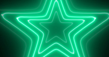 Ödül töreni disko kulübü retro stili parlayan neon yıldızlar bg. Projektör sahne gösterimi vj loop showtec parti flaş ışık demeti ışık matrisi stok illüstrasyonunu gösterir. Yaratıcı yıldız gece kulübü bg.