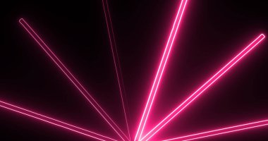 Müzik konseri ödül töreni. Gökyüzünde ışıltılı gece lambaları. Neon bg animasyonu. Elektronik DJ, gece hayatı parlayan spot ışıklarının siyah ışık kaynağını gölgede bırakıyor. Sihirli bg