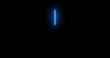 4K 'de tek mavi neon hattı animasyonsuz döngü. Teknoloji arka planda varlık floresan ışık çubukları gece kulübü retro tarzı parti bg' sinde. Psikedelik basit siber teknoloji aydınlatması.