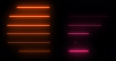 Yatay hareket eden neon ışık demetleri 4K 'de yığılmış gibi veri görselleştirmesi. Gelecekçi ağ bulut hesaplama noktası fx 3d tünel teknolojisini örtüyor. Trafiği finanse eden parlak teknoloji hareket döngüsü..