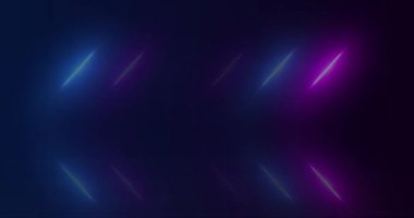 Neon çizgileri, 4K içinde gelecekten gelen teknoloji döngüsü. Çapraz lazer ışınları parlayan bağlantı siber zemin yansıtıcı enerji yayını dinamik yüksek hızlı hareket bg.