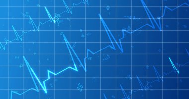 EKG EKG kardiyogramı, sağlık hizmetleri bg 'sini taşıyor. Altıgen biyoteknoloji ve kimya molekülleri bg ile sağlık yenilik kavramı. Eczane DNA sunumu infografik tıp ilaçları hemşire yardımı.