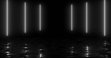 Basit bir neon parıltısı çizgisi. Tekno gece kulübü kıvılcımlı spektrum yansımalı aynı renk güneş ışını bg. Hareket eden çizgiler enerji patlaması siber trend pazarlama video kaynağı.