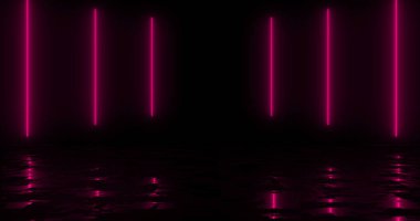 Basit bir neon parıltısı çizgisi. Tekno gece kulübü kıvılcımlı spektrum yansımalı aynı renk güneş ışını bg. Hareket eden çizgiler enerji patlaması siber trend pazarlama video kaynağı.