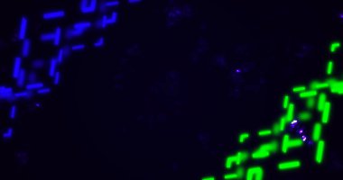 Siber uzay yaratıcı bg. Stary bulutları çapraz hareket grafiğinde çizgilerle hareket ediyor. Geometrik doğrusal spektrum bulanık çizgileri kozmik patlama. Dinamik ışıldayan, odaklanmış bağlantı noktaları bg. Anime çizgi filmi.