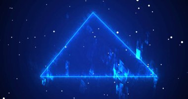 Üçgen güvenlik büyük veri bağlantısı fraktal parçacık döngüsü. Dinamik nokta ızgara fütüristik matris medya ağı bg. Bilgi teknolojisi internet tünel ağı. Genel harita net 3d bg.