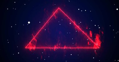 Üçgen güvenlik büyük veri bağlantısı fraktal parçacık döngüsü. Dinamik nokta ızgara fütüristik matris medya ağı bg. Bilgi teknolojisi internet tünel ağı. Genel harita net 3d bg.