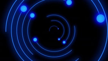 Basit teknoloji bg 4K 'yi hareket ettiren dairesel izler. Radyal veri transferi tüneli ışıltılı halka görüntüsü gibi parıldıyor. Parlak portal yavaş pin parlak disk elips klipsi. Kusursuz zarif astral portal.