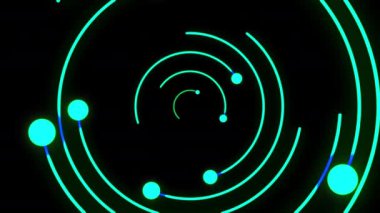 Basit teknoloji bg 4K 'yi hareket ettiren dairesel izler. Radyal veri transferi tüneli ışıltılı halka görüntüsü gibi parıldıyor. Parlak portal yavaş pin parlak disk elips klipsi. Kusursuz zarif astral portal.