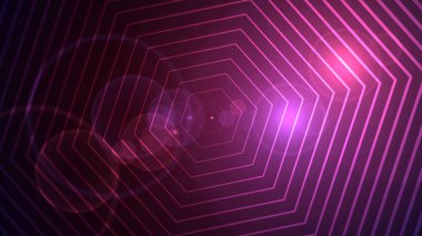 Cyberpunk trendy hexagon background. Hexagon geometric digital data tunnel flowing creative innovation backdrop. Seamless game hex pattern grid cinematic energy lighting footage. Portal space opening clipart