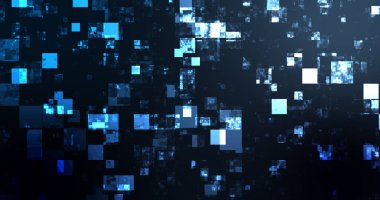 Kare kutular soyut ızgara soyut fütüristik bilim kripto bg. Büyük veri makinesi doğal dil işleme modeli görselleştirmesini öğreniyor. Kavramsal olarak bağlı para değişimi küresel bg.