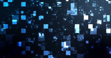 Kare kutular soyut ızgara soyut fütüristik bilim kripto bg. Büyük veri makinesi doğal dil işleme modeli görselleştirmesini öğreniyor. Kavramsal olarak bağlı para değişimi küresel bg.