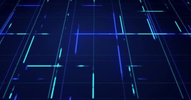 Teknolojinin gelişmiş şebeke akışı 4K. Kurumsal geometri fütüristik grafik büyüme konsepti ağ animasyonu. Bilim, plan ve işaretleyici bilgi arayüzü varlığı için ızgara hareketi grafiği.