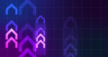 Borsada yükselen oklar kripto para birimi büyüme kavramı 4K finansal bg. İş mumu teknolojisi bankacılık yatırım şeması. Ekonomik heyecan. Küresel uyum barış liderlik görüntüsü