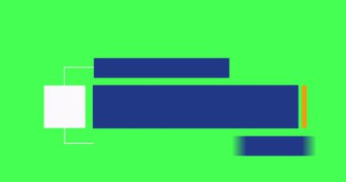 Siyah arkaplan 4K üzerine iki farklı renkli alt üçüncü bilgi paketi. Festival sezonu için özel mesajlar için modern düşük bilgi grafiği. Televizyonda yayın, video girişi.