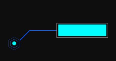 Modern düşük çözünürlüklü, özel iletiler yazmak için boş kopya alanı olan çift, düşük başlıklı giriş tasarımı yüksek çözünürlüklü animasyon. - RGB. Teknolojik şirket bilgisi açılır hud bg.