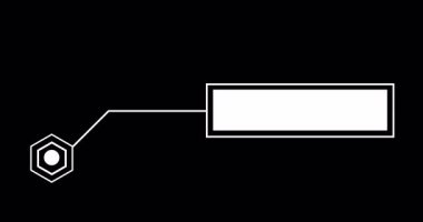 Özel iletiler yazmak için boş kopya alanı olan Modern alt üçüncü çift, 4K UHD çözünürlüklü düşük başlıklı giriş tasarımı animasyonu, RGB. Teknolojik kurumsal bilgi yükleme gövdesi klibi.