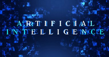 Teknoloji taşıma blokları üzerine yazılmış yapay zeka. Robot asistanıyla çevrimiçi mesaj sohbet robotu konsepti. Modern iş dünyası internet ağı fikri. Bulut hesaplama LLM makine modeli.