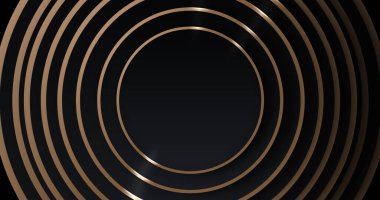 Altın yüzükler lüks kozmetik ürün reklam hareketi grafiksel bg. Lüks altın halkalar, metalik parlak metalik halkalar. Delüks güzellik çizgili minimum 3D bg. Moda gösterisi satışları parıldıyor..