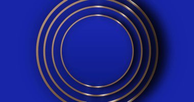 Altın yüzükler lüks kozmetik ürün reklam hareketi grafiksel bg. Lüks altın halkalar, metalik parlak metalik halkalar. Delüks güzellik çizgili minimum 3D bg. Moda gösterisi satışları parıldıyor..