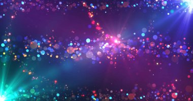 Sihirli Peri tozu düşen parçacık ihtişamı lüks bg. Bir dakikalık kozmik parçacık sürüsü hareket ediyor. Parlak kor altın kaplama, yazı için yer var. Müzik videosu tanıtımı şablonu: Bay Bg.