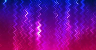 Neon yağmur üçgeni şekilli dalgalı bg 4K. Parlak, parlak, zarif, renkli geometrik dijital alev topu düşüyor. Yükselen ateş külleri hareket konsepti. Gece kulübü disko sahnesi DJ VJ döngüsü. Parti zemin ışığı.