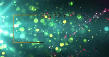 Altın renkli partiküller mutlu babalar günü kartı bg. 4K 'da parıldıyor. Peri tozu altın harfleri ve kalplerle çizilmiş el yazısını ortaya çıkarıyor. Hediye kutusu tatillerde indirim teklifini destekliyor. Poster pankartı.