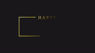 Dünya Bisiklet Günü, altın harfli kaligrafi animasyonlu çerçeve siyahını kutluyor. Bisiklet Günü posteri, 3 Haziran. Yeşil çevre kavramı. Çevre dostu nakliye aracı. Aktif spor yaşam tarzı. Seyahat afişi.