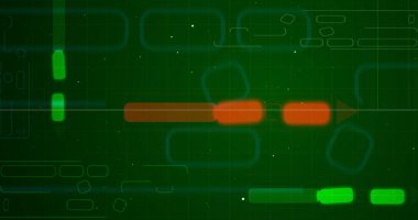 Teknoloji Büyük Veri Modeli eğitimi NLM NLP Devre Devresi bg. Elektrik akışı elektron bilim konsepti. Oyun filmlerinde HUD arayüzü dinamik hareketli şekiller görüntü bulucu, başlık video.